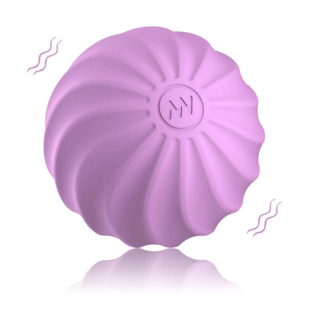 2.5" Mini Massage Ball, 10 Speeds Vibrating Massage Roller Ball for Palm, Hand, Foot, Leg, Neck, Back, Trigger Point Muscle Therapy Ball for Myofascial Release, Plantar Fasciitis Relief (Purple)