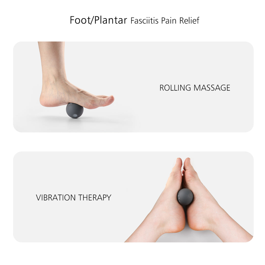 Maxgia Mini Massage Ball, 2" Vibrating Massage Roller Ball with 5 Vibrations, Purle